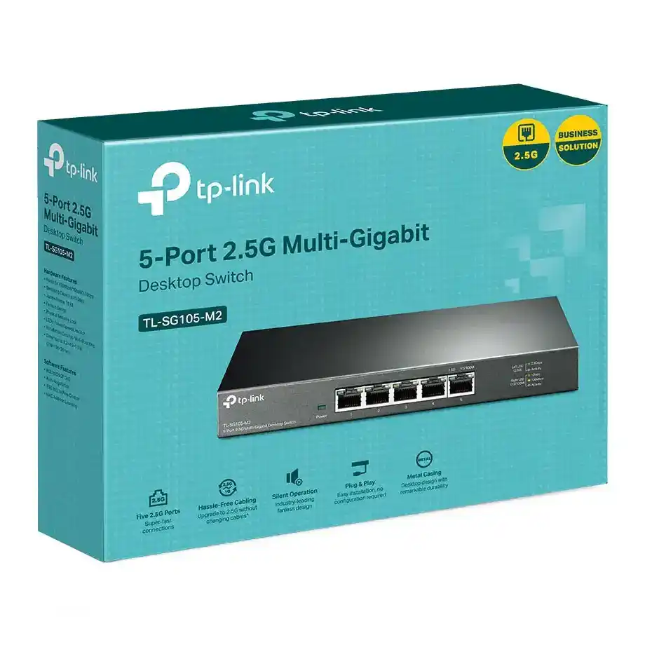 (image for) TP-LINK TL-SG105-M2 5-Port Unmanaged Desktop Switch